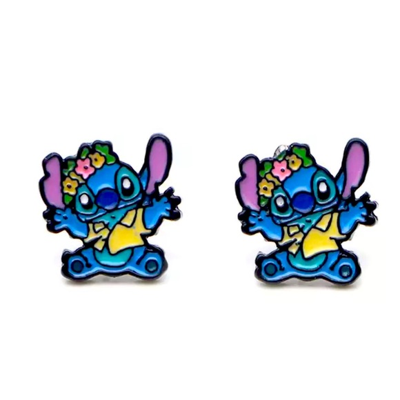 Private Label Jewelry - Stitch Gold Plated Enamel Earrings